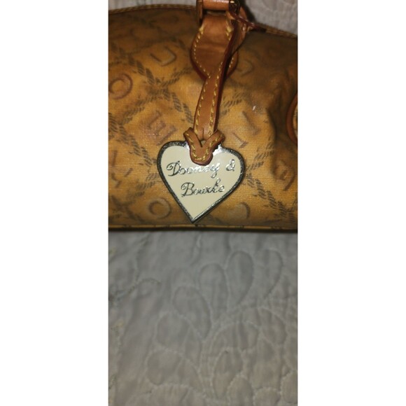 Dooney and Bourke Small Dome Canvas and Leather Signature Ivory Lara Handbag - Picture 10 of 10